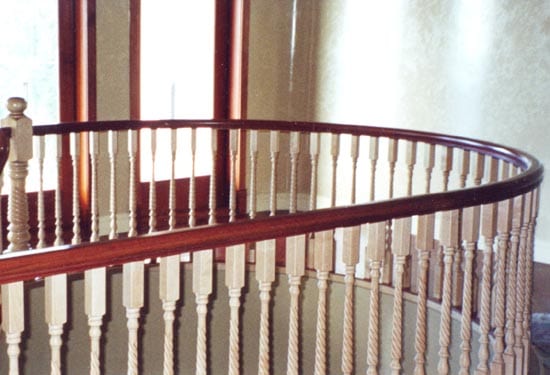 vintage-looking stair railing